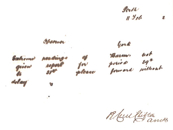 1882 day book page for Feb 11. Image Credit: Dr Craig Bowser