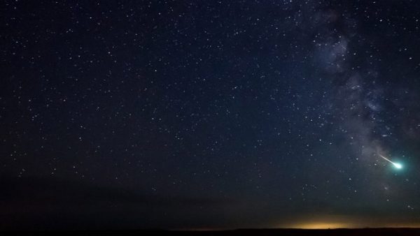 A meteor from the Delta Aquarids. Image Credit: David S. Brown