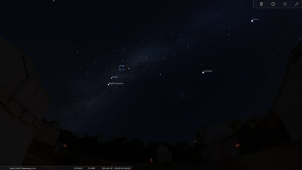 Jewel Box on the 15/04/24 at 9:00pm. Image Credit: Stellarium