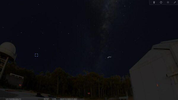 The Hercules Globular Cluster on the 15/07/24 at 09:00 pm. Image Credit: Stellarium