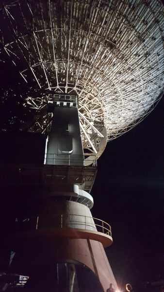 The 30m OTC satellite dish at Carnarvon. Image Credit: Matt Woods