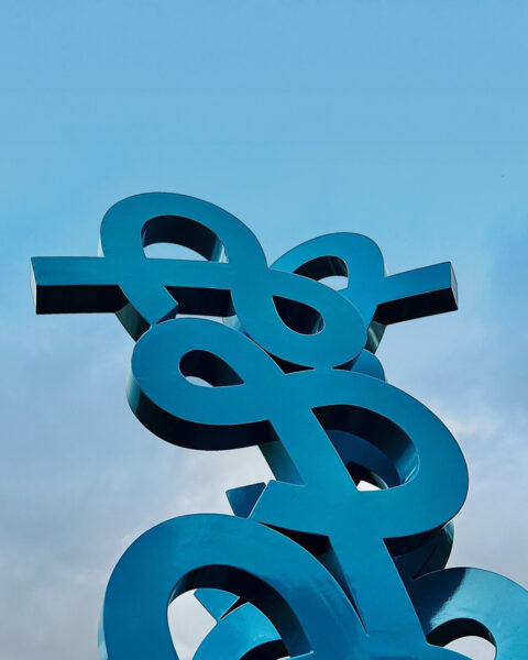 The sculpture 'And more' by Steve Tepper at the Observatory. Image Credit: Perth Sky Sculpture