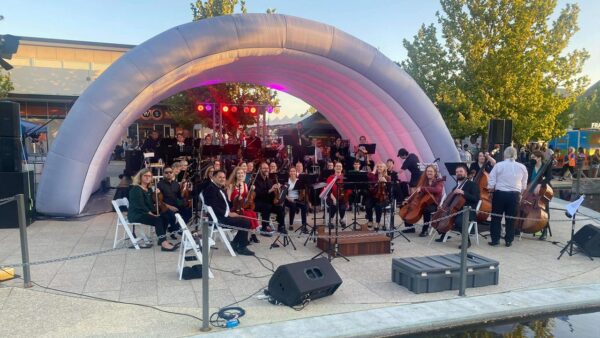 Hills Symphony Orchestra performing out. Image Credit: Hills Symphony Orchestra