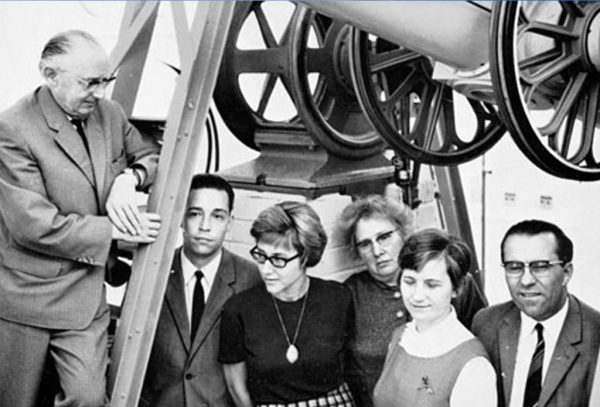 Astronomers from the Hamburg Observatory in 1967. Image Credit Perth Observatory