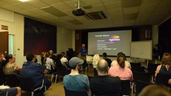 Host Arthur giving his week 1 presentation. Image Credit: Matt Woods