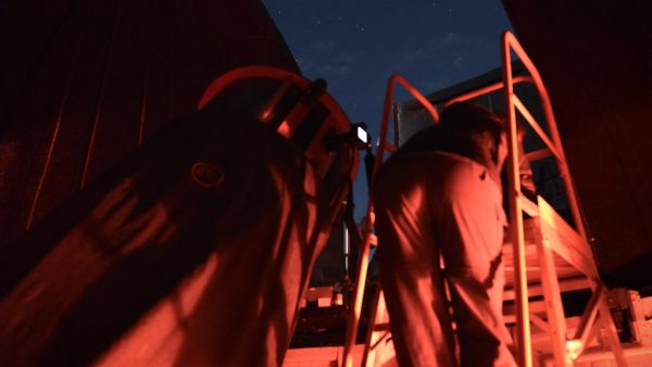 Attendee using the 30 inch Telescope to record Saturn. Image Credit: Matt Woods