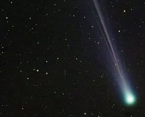 Comet R3 Pan-STARRS from April 12th. Image Credit: Eliot Herman.