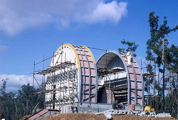 Construction of the new Meridian Dome at Bickley. Image Credit Perth Observatory