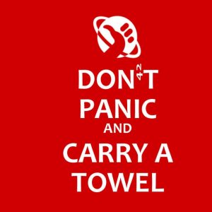 Don't panic and carry a towel. Image Credit: boingboing.net