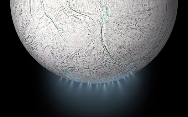 Enceladus's geysers. Image Credit: NASA/JPL-Caltech