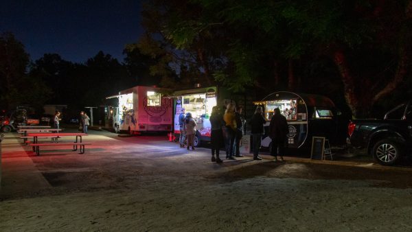 Food vans at the Summer Lecture. Image Credit: Geoff Scott