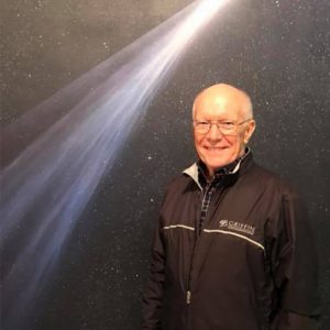 Gerry Griffin at Perth Observatory. Image Credit: RMS Entertainment