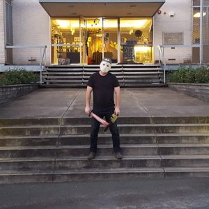 Perth Observatory greeter on the Halloween Night Tour. Image Credit: Matt Woods