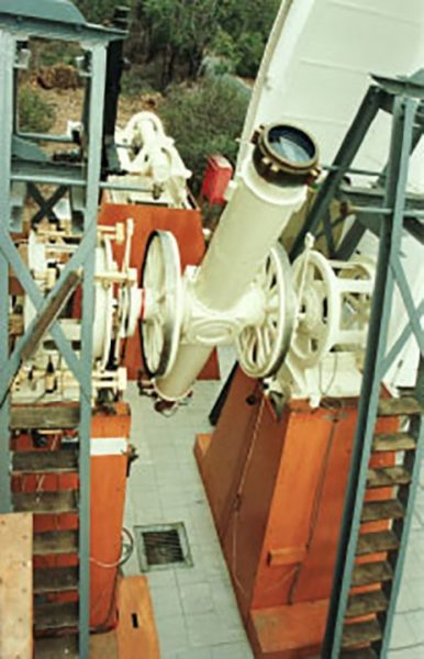 The Hamburg Observatory's Meridian Circle Telescope at Perth Observatory. Image Credit: Perth Observatory