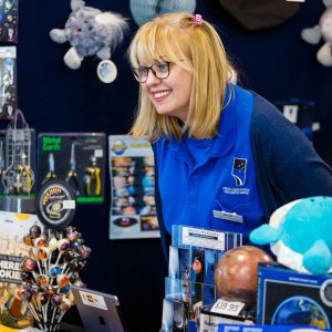 Julie running the shop at the Perth Science Festival. Image Credit: Perth Science Festival