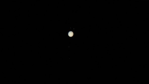 Jupiter and it's Galilean Moons. Image Credit: Geoff Scott