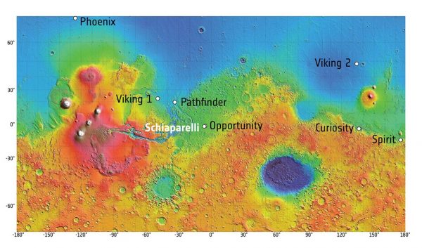 ExoMars Landing Site. Image Credit: MOLA/ESA