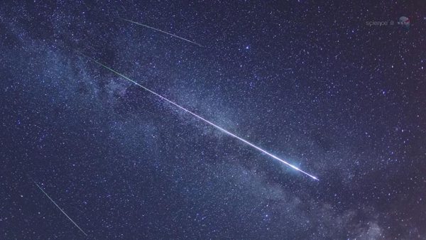 Meteors from the Lyrids. Image Credit: NASA