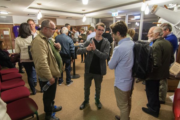 Meet and greet after a talk. Image credit: Roger Groom