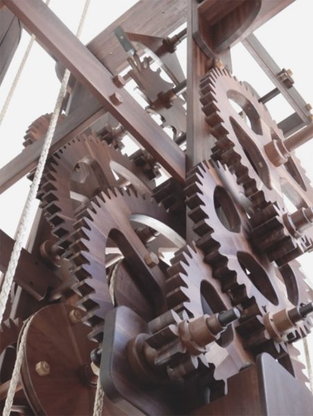 Close-up of the gear train for the Nannup Clock. Image Credit: Arthur Harvey