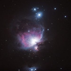 The Great Nebula in Orion (M42), with the Running Man Nebula visible at bottom. Image Credit: Lukas Loula