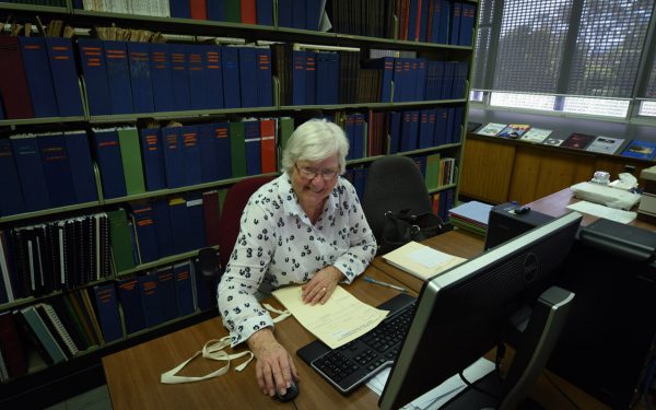 Our librarian Carol. Image Credit: Matt Woods