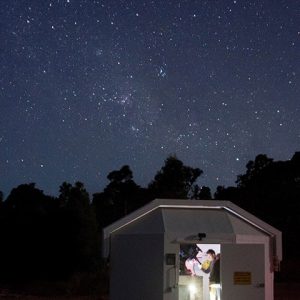 Participant using the Observatory's Meade LX200 14 inch. Image Credit: John Ford