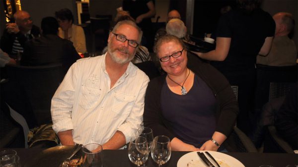 Paul Wadham and his wife Cathy Hewett who was our first Operation Manager. Image Credit: Geoff Scott