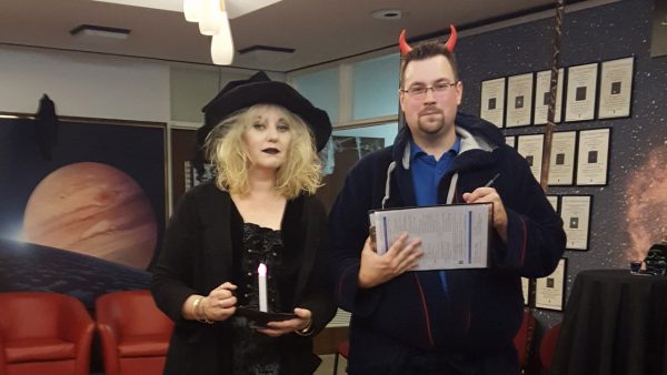 Perth Observatory volunteers dressed up on the Halloween Night Tour. Image Credit: Steve Ewing