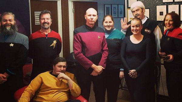 Perth Observatory volunteers and Starfleet Acadmey after Star Trek night. Image Credit: Matt Woods