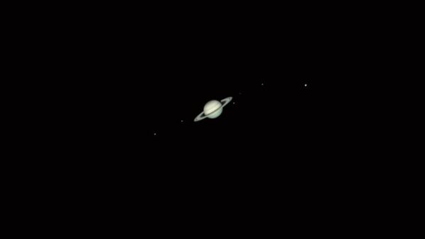 Saturn and its moons