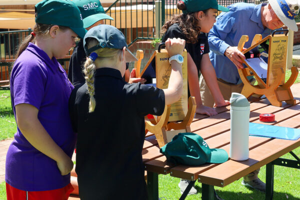 Kids using the Sun Spotters on a school incursion. Image Credit Ruby Selwood