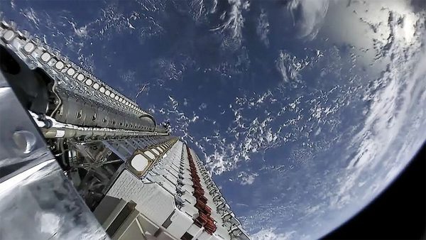 SpaceX's Starlink satellites await release into orbit from a Falcon 9 rocket. Image credit: SpaceX