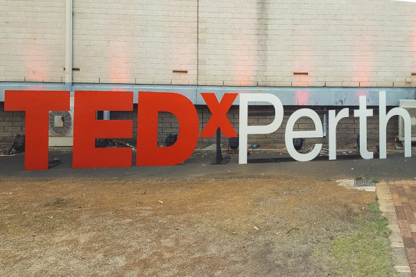 TEDx sign. Image credit: Matt Woods