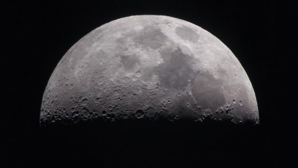 The First Quater Moon. Image Credit: Roger Groom