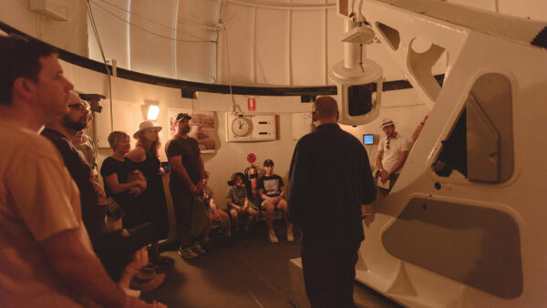 Tour of the Astrographic Telescope at the Intro to the Stars Festival. Image Credit: Nadia Maslen