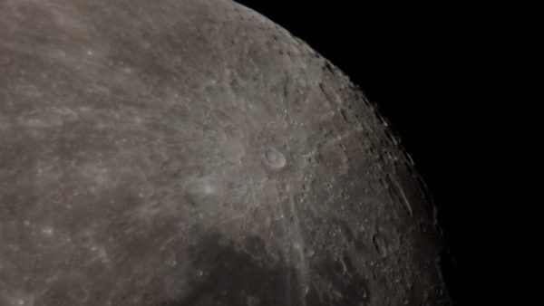 Tycho's Crater on the Moon. Image Credit: Matt Woods