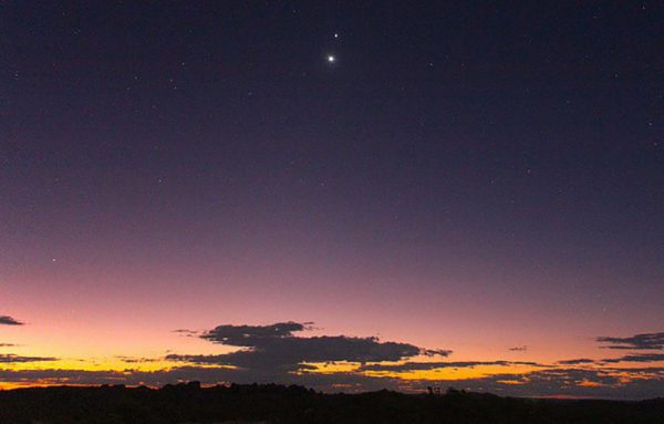 Venus and Jupiter in the Perth night sky