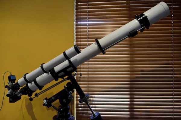 Telescope all setup. Image Credit: Andrew Lockwood