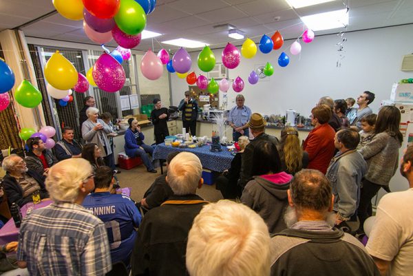 The volunteers group's 21st birthday party. Image Credit: Geoff Scott