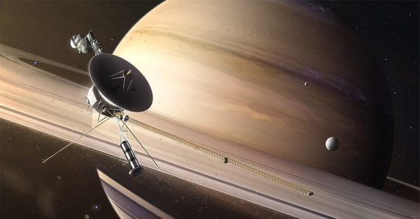 Voyager 1 at Saturn. Image Credit: Tobias Roetsch