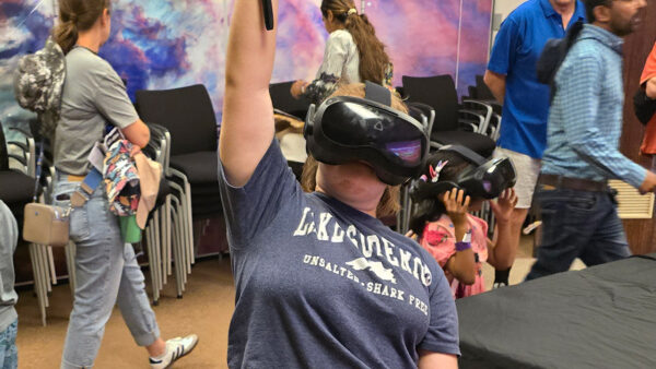 People experiencing VR at the Intro to the Stars Festival. Image Credit: Nadia Maslen